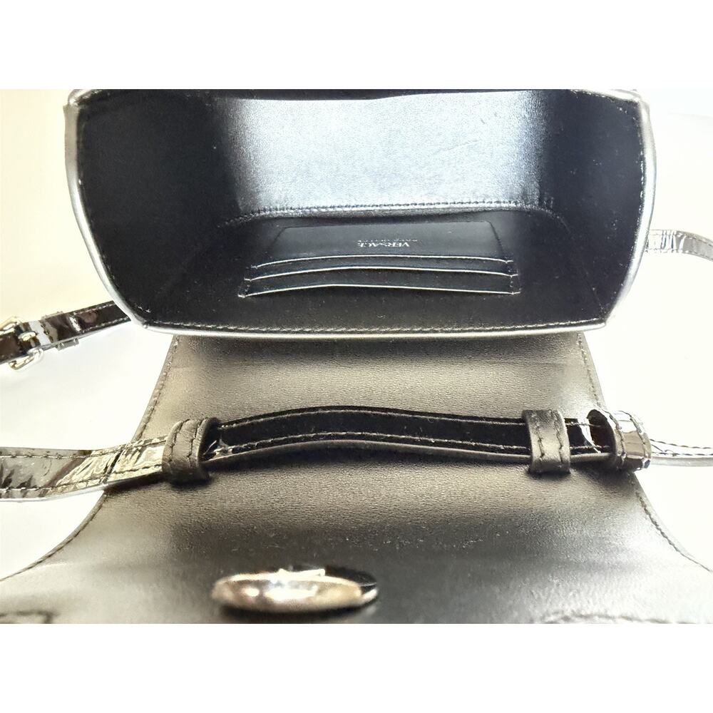 Versace Silver Medusa Black Leather Mini Top Handle Bag 1023434 IT NWT $1700 - Picture 16 of 16